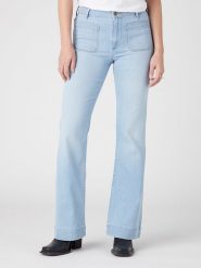 Wrangler Dżinsy "West Coast" - Flare fit - w kolorze błękitnym rozmiar: W28/L32. Niebieskie jeansy damskie Wrangler. Za 184.46 zł.