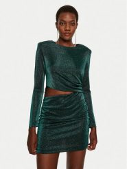Simona Corsellini Sukienka koktajlowa A24CEAB052 Zielony Slim Fit. Zielone sukienki damskie SIMONA CORSELLINI, bez wzorów, z syntetyku, wizytowe, bez ramiączek. Za 969.99 zł.