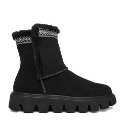 Botki Rieker. Czarne śniegowce damskie Rieker. Za 339.99 zł.
