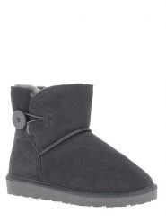 NICEBAY Skórzane botki zimowe zimowe "Fowl" w kolorze szarym rozmiar: 38. Szare botki damskie NICEBAY, na zimę, z materiału, bez obcasa, bez zapięcia. Za 266.95 zł.
