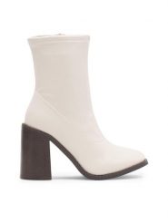 Jenny Fairy Botki MARLEE WS22398-08 Écru. Botki damskie Jenny Fairy, z syntetyku, bez obcasa, na słupku, bez zapięcia. Za 159.99 zł.