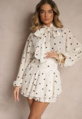 Beżowa Sukienka o Rozkloszowanym Kroju z Nietoperzowymi Rękawami i Wiązaniem Mironaria. Brązowe sukienki damskie Renee, bez wzorów, eleganckie, bez ramiączek. W wyprzedaży za 143.99 zł.