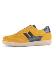Gabor Skórzane sneakersy w kolorze granatowo-żółtym rozmiar: 38. Niebieskie obuwie sportowe damskie Gabor, bez zapięcia. Za 233.33 zł.