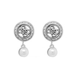 Kolczyki Guess. Szare kolczyki damskie Guess, srebrne. Za 249.99 zł.