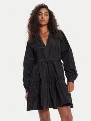 TWINSET Sukienka koktajlowa 241TE2014 Czarny Regular Fit. Czarne sukienki damskie Twinset, bez wzorów, z syntetyku, wizytowe, bez ramiączek. Za 679.99 zł.