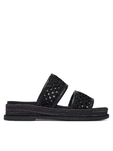 DKNY Klapki Brucian K2699375 Czarny. Czarne espadryle damskie DKNY, bez wzorów, z materiału, bez obcasa, bez zapięcia. Za 319.99 zł.