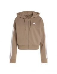 Bluza Adidas Sport W 3S Ft Fz Hd Damskie. Brązowe bluzy damskie Adidas, s, bez wzorów, z bawełny, z kapturem. Za 323.99 zł.