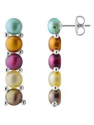 Pearline Srebrne kolczyki-wkrętki z perłami rozmiar: onesize. Szare kolczyki damskie Pearline, z perłą, srebrne. Za 195.99 zł.