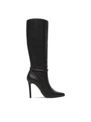 Just Cavalli Kozaki 79RA3S07 ZSD53 Czarny. Czarne kozaki damskie Just Cavalli, ze skóry, bez obcasa, na szpilce, bez zapięcia. Za 1,379.00 zł.
