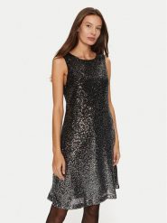 DKNY Sukienka koktajlowa DD4HZB44 Czarny Slim Fit. Czarne sukienki damskie DKNY, bez wzorów, z syntetyku, wizytowe, bez ramiączek. Za 399.99 zł.