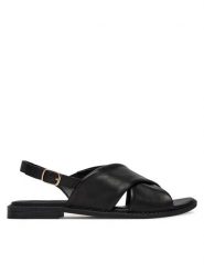 Lasocki Sandały EST-AFIONA-11 Czarny. Czarne sandały damskie Lasocki, bez wzorów, ze skóry, bez obcasa, na płaskiej podeszwie, bez zapięcia. Za 149.99 zł.