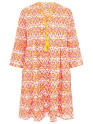 Zwillingsherz Sukienka "Joyful" w kolorze pomarańczowym rozmiar: S/M. Pomarańczowe sukienki damskie Zwillingsherz, bez wzorów, z bawełny, bez ramiączek. Za 104.64 zł.