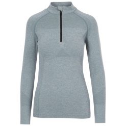 Top Sportowy Damski Pelina Suwak Do Połowy, Z Długim Rękawem. Czerwone swetry klasyczne damskie Trespass, xs, bez kołnierzyka. Za 127.99 zł.