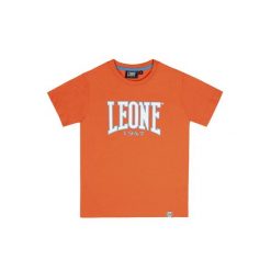 Koszulka z bawełna na czas wolny na co dzień. Brązowe bluzki damskie LEONE 1947 APPAREL, bez wzorów, z bawełny, sportowe, bez kołnierzyka, bez ramiączek. W wyprzedaży za 44.86 zł.