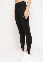 Czarne Legginsy z Wysokim Stanem i Antypoślizgową Gumką na Piętę Elazyn. Czarne legginsy damskie Born2be, s, bez wzorów, z jeansu. Za 39.99 zł.