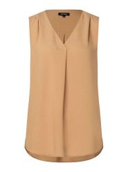 More & More Bluzka w kolorze jasnobrązowym rozmiar: 36. Brązowe bluzki damskie More & More, bez wzorów, bez kołnierzyka, bez ramiączek. Za 59.95 zł.