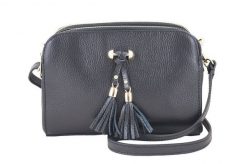 Listonoszka skórzana BARBERINI'S czarna 961-1. Czarne shopper bag Barberinis, bez wzorów, ze skóry, małe, bez dodatków. Za 279.99 zł.