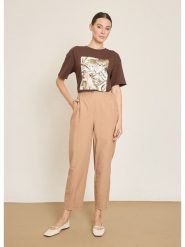 BGN Spodnie w kolorze beżowym rozmiar: 36. Brązowe spodnie materiałowe damskie BGN, bez wzorów, z materiału. Za 108.99 zł.
