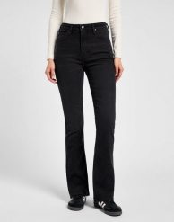 DAMSKIE SPODNIE LEE BREESE BOOT NATURAL POWER 112357836, W29 L29. Czarne rurki damskie Lee, bez wzorów, z bawełny, z podwyższonym stanem. Za 219.99 zł.