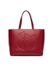 Eva Minge Torebka EO-ALLIE-LDA8224 Bordowy. Czerwone shopper bag Eva Minge, bez wzorów, z materiału, bez dodatków. Za 239.99 zł.
