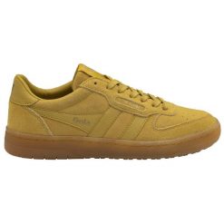 Sneakersy damskie Gola Hawk Suede 86. Żółte obuwie sportowe damskie Gola, ze skóry, bez zapięcia, trekkingowe. Za 420.50 zł.