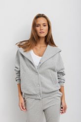 BLUZA LOREN SZARY MELANŻ M - Flawless. Szare bluzy damskie Flawless, m, bez wzorów, z bawełny, bez kaptura. Za 410.00 zł.