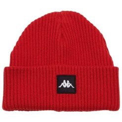 Czapka beanie Kappa Hoppa. Czerwone czapki damskie Kappa, bez wzorów. Za 46.00 zł.