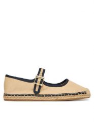 Tommy Hilfiger Espadryle Buckle Maryjane Espadrille FW0FW09239 Brązowy. Brązowe espadryle damskie Tommy Hilfiger, bez wzorów, z materiału, bez obcasa. Za 329.99 zł.