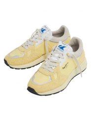 Pepe Jeans FOOTWEAR Skórzane sneakersy "Marlon" w kolorze żółtym rozmiar: 39. Żółte obuwie sportowe damskie Pepe Jeans FOOTWEAR, z jeansu, bez zapięcia. Za 180.91 zł.