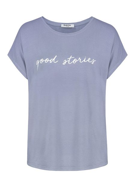 Sublevel Koszulka w kolorze błękitnym rozmiar: L. Niebieskie bluzki damskie Sublevel, l, bez wzorów, bez kołnierzyka, bez ramiączek. Za 41.49 zł.