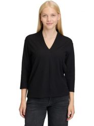 BETTY & CO Bluzka w kolorze czarnym rozmiar: S. Czarne bluzki damskie Betty & Co, s, bez wzorów, bez kołnierzyka, bez ramiączek. Za 104.95 zł.