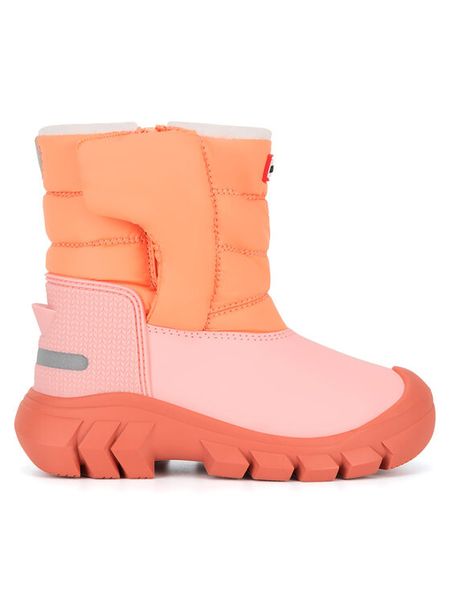 Hunter Śniegowce KFT5068WWU-OHF Koralowy. Pomarańczowe kozaki dziewczęce Hunter, bez wzorów, z materiału, bez obcasa, bez zapięcia. Za 299.99 zł.