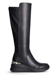 Liu Jo Kozaki w kolorze czarnym rozmiar: 35. Czarne kozaki damskie Liu Jo, na zimę, bez obcasa, bez zapięcia. Za 432.80 zł.