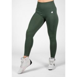 Legginsy sportowe damskie Neiro Bezszwowe. Zielone legginsy sportowe damskie GORILLA WEAR, m, bez wzorów, na fitness i siłownię. Za 212.00 zł.