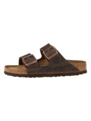 Birkenstock Klapki "Arizona" w kolorze brązowym rozmiar: 35. Brązowe klapki damskie Birkenstock, bez wzorów, z otwartym noskiem, bez obcasa, bez zapięcia. Za 478.62 zł.