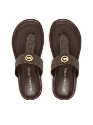 MICHAEL Michael Kors Japonki Koya Flip Flap 40R6KOFA2B Brązowy. Brązowe klapki damskie MICHAEL Michael Kors, bez wzorów, ze skóry, bez obcasa, bez zapięcia. Za 479.99 zł.