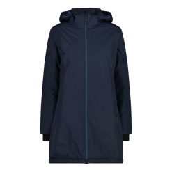 Parka dla kobiet CMP. Niebieskie parki damskie CMP, z materiału, bez kaptura. Za 472.15 zł.