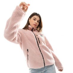 Kurtka polarowa lifestyle damska Sherpa Madryn-W. Czerwone kurtki damskie SIROKO, bez wzorów, z polaru, bez kaptura. Za 380.00 zł.