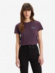 Levi's Koszulka w kolorze fioletowym rozmiar: XS. Różowe bluzki damskie Levi's, s, bez wzorów, z bawełny, bez kołnierzyka, bez ramiączek. Za 52.67 zł.