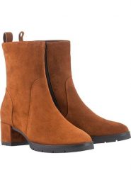 Högl Skórzane botki "Diana" w kolorze jasnobrązowym rozmiar: 37. Brązowe botki damskie Högl, eleganckie, bez obcasa, bez zapięcia. Za 389.08 zł.