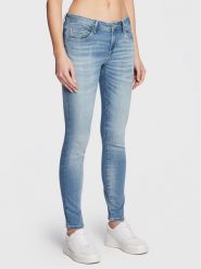 Guess Jeansy Annette W2YA99 D4Q01 Niebieski Skinny Fit. Niebieskie jeansy damskie Guess, z aplikacjami, z bawełny. Za 339.99 zł.