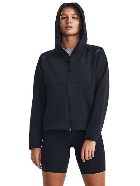 Under Armour Kurtka polarowa "Unstoppable" w kolorze czarnym rozmiar: M. Czarne kurtki damskie Under Armour, m, bez wzorów, z polaru, bez kaptura. Za 309.95 zł.