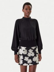 French Connection Bluzka 78LZH Czarny Regular Fit. Czarne bluzki damskie French Connection, l, bez wzorów, z syntetyku, bez kołnierzyka, bez ramiączek. Za 199.99 zł.