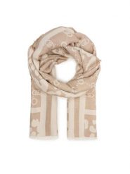 Liu Jo Szal Stola Jacquard Mon 2F5040 T0300 Beżowy. Brązowe szaliki damskie Liu Jo, bez wzorów, z materiału. Za 269.99 zł.