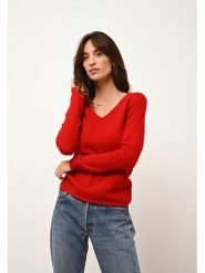 Just Cashmere Kaszmirowy sweter "Joan" w kolorze czerwonym rozmiar: XL. Czerwone swetry klasyczne damskie Just Cashmere, xl, z kaszmiru, bez kołnierzyka. Za 367.22 zł.