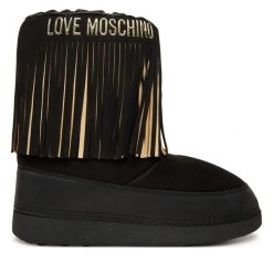 Śniegowce LOVE MOSCHINO. Czarne śniegowce damskie Love Moschino. Za 699.99 zł.