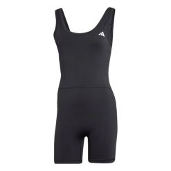 Krótki kombinezon damski adidas Optime Essentials. Czarne kombinezony damskie Adidas, xs, bez wzorów, z materiału, sportowe, bez kołnierzyka, bez ramiączek, krótkie. Za 254.35 zł.