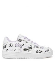 DeeZee Sneakersy K191562-1 Biały. Białe buty sportowe dziewczęce DeeZee, bez wzorów, z materiału, bez zapięcia. Za 119.99 zł.