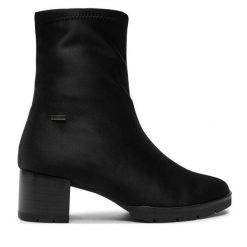 Botki HÖGL. Czarne botki damskie Högl, z gore-texu, bez obcasa, na słupku, bez zapięcia. Za 849.99 zł.