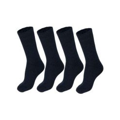 Damskie Skarpety Termiczne - 4 Pary - Granatowe. Niebieskie skarpetki damskie HEAT KEEPER, bez wzorów, z elastanu. W wyprzedaży za 182.06 zł.